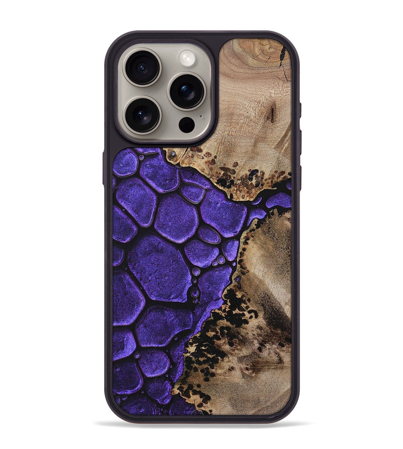 iPhone 15 Pro Max Wood+Resin Phone Case - Drew (Chameleon, 706587)