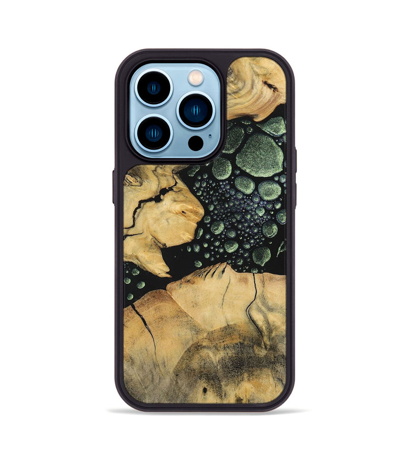 iPhone 14 Pro Wood+Resin Phone Case - Clay (Chameleon, 706591)