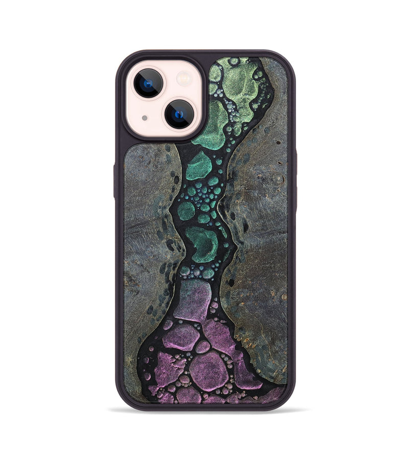 iPhone 14 Wood+Resin Phone Case - Mae (Chameleon, 706600)