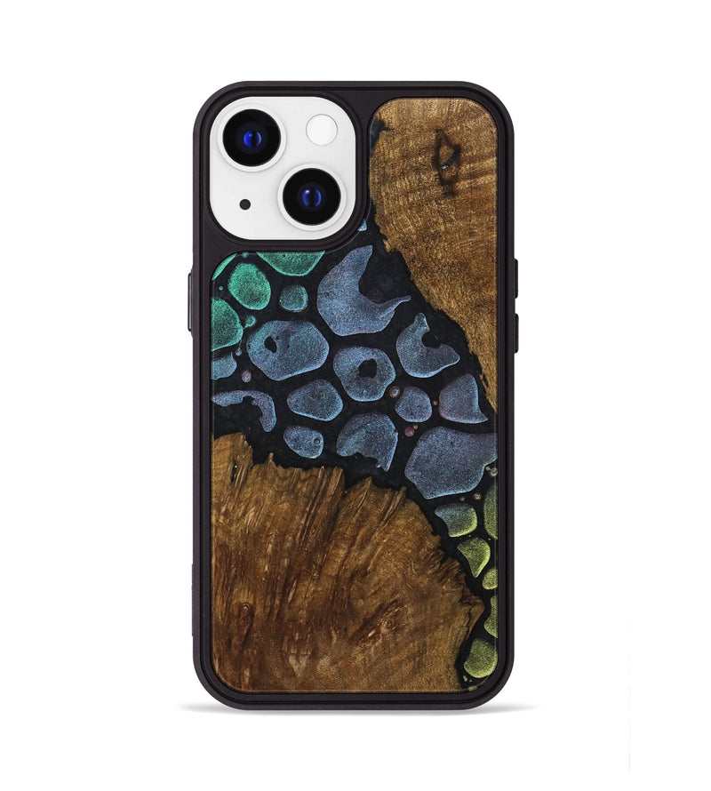 iPhone 13 Wood+Resin Phone Case - Tia (Chameleon, 706606)