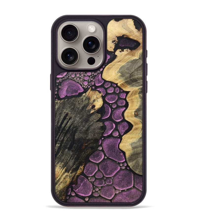 iPhone 15 Pro Max Wood+Resin Phone Case - Bennie (Chameleon, 706608)