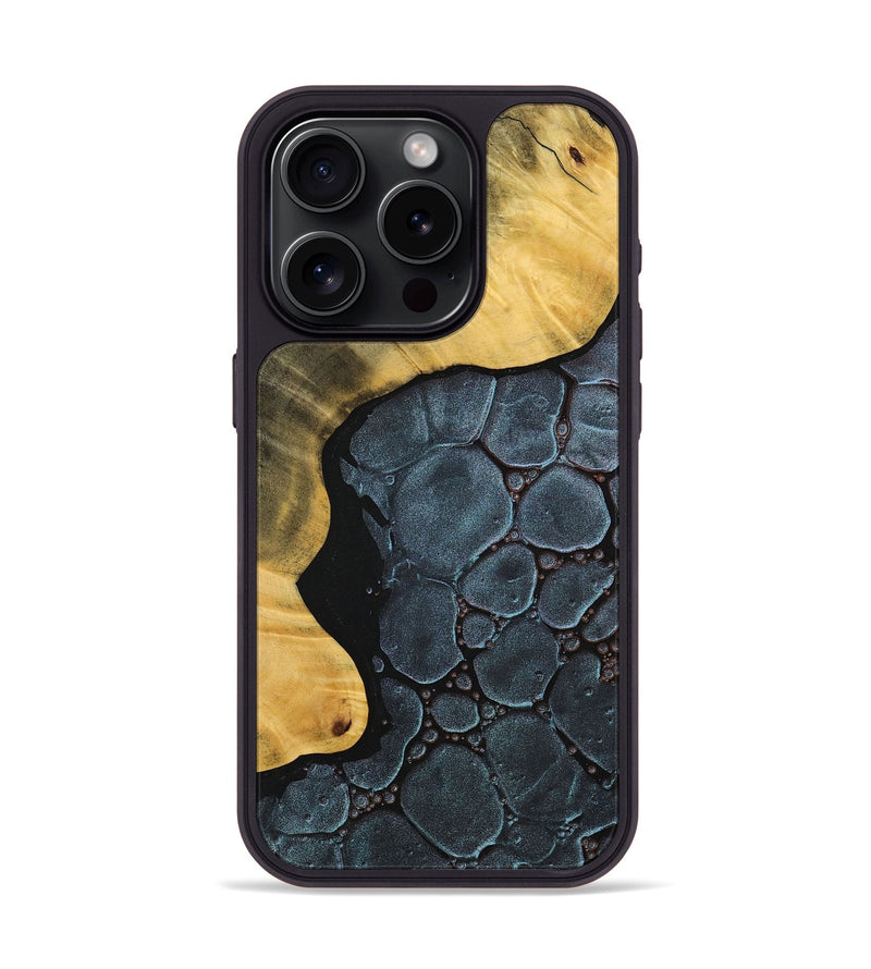 iPhone 15 Pro Wood+Resin Phone Case - Katlyn (Chameleon, 706614)