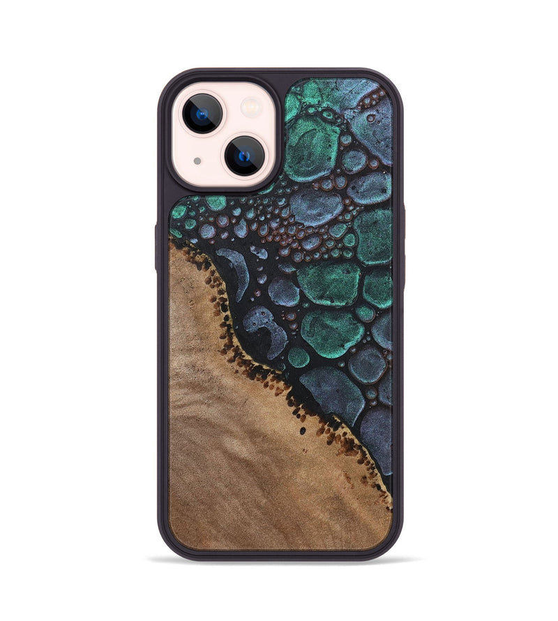 iPhone 14 Wood+Resin Phone Case - Preston (Chameleon, 706621)