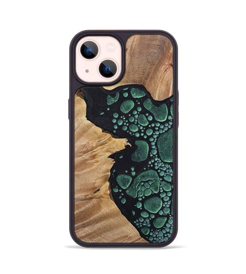 iPhone 14 Wood+Resin Phone Case - Constance (Chameleon, 706626)