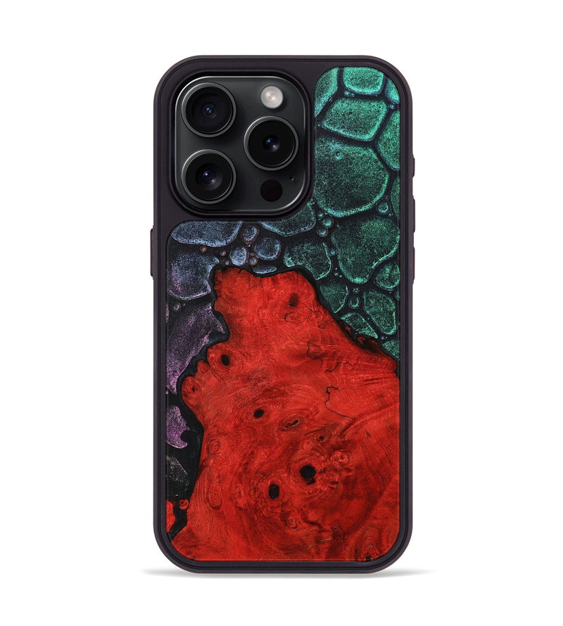 iPhone 15 Pro Wood+Resin Phone Case - Lauren (Chameleon, 706630)