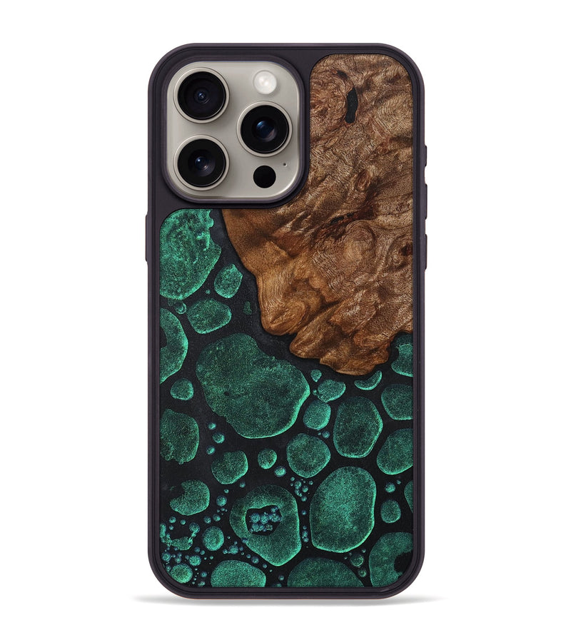 iPhone 15 Pro Max Wood+Resin Phone Case - Jarrett (Chameleon, 706637)