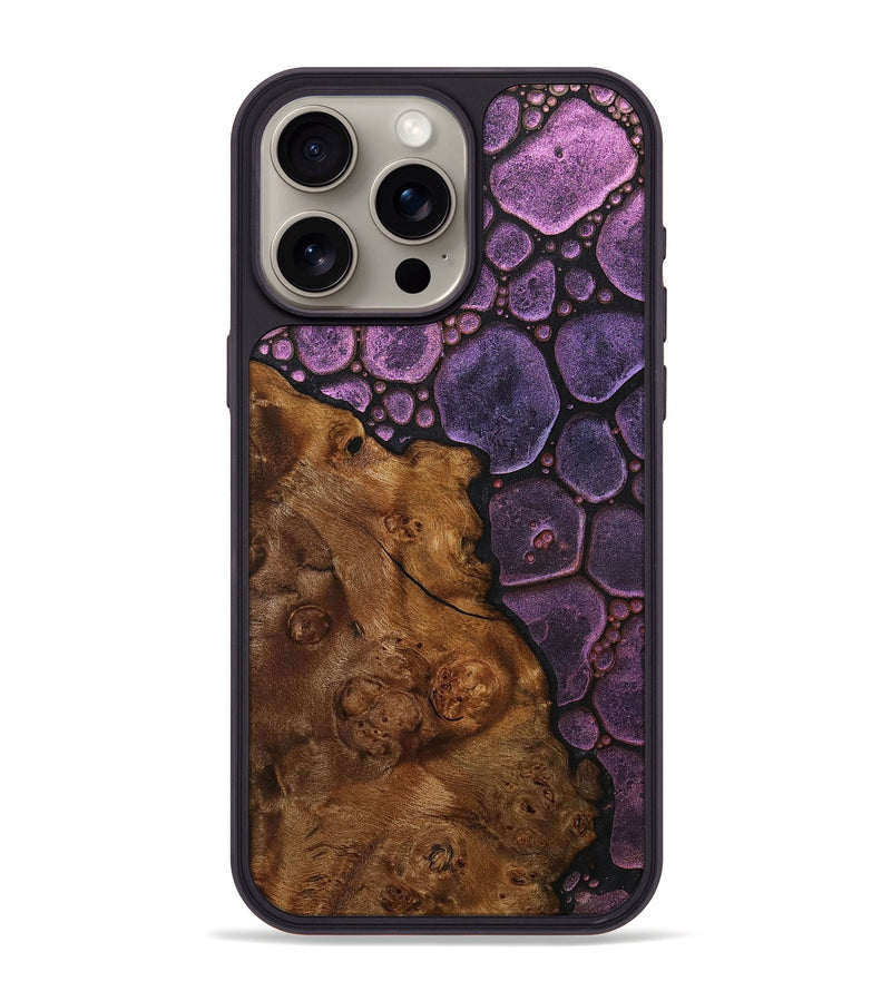 iPhone 15 Pro Max Wood+Resin Phone Case - Jonathan (Chameleon, 706653)