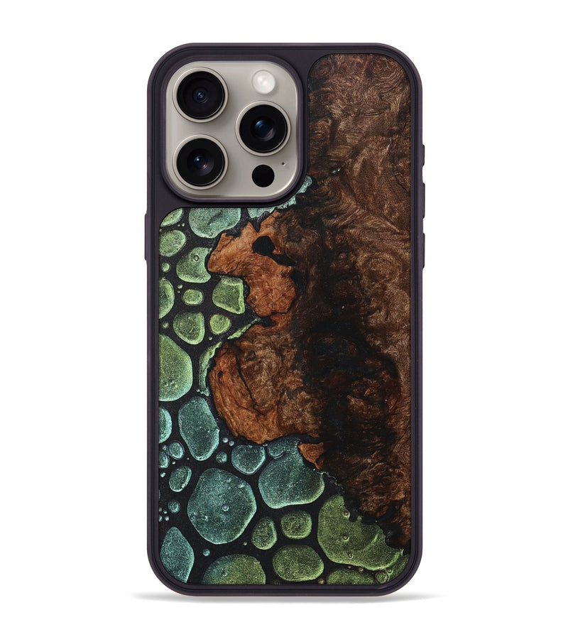 iPhone 15 Pro Max Wood+Resin Phone Case - Aurora (Chameleon, 706654)