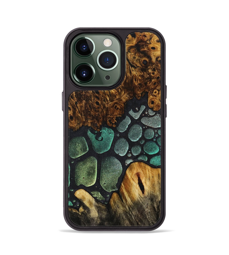 iPhone 13 Pro Wood+Resin Phone Case - Isaac (Chameleon, 706660)