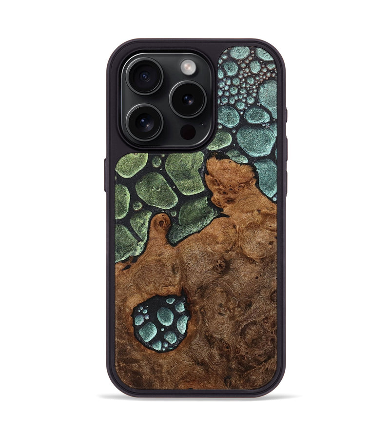 iPhone 15 Pro Wood+Resin Phone Case - Evangeline (Chameleon, 706664)