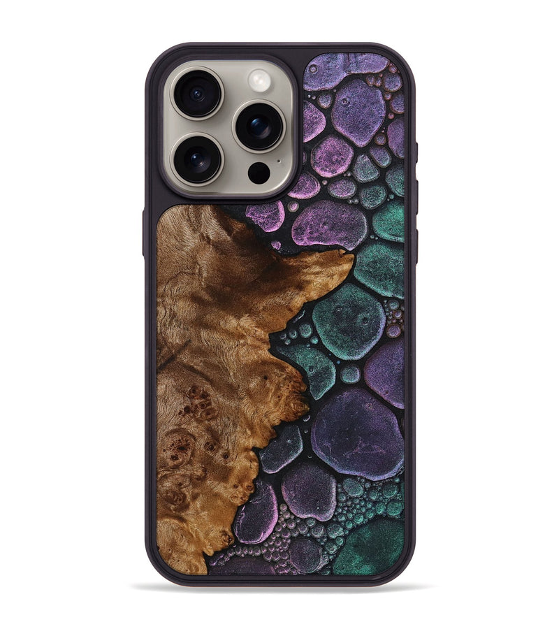 iPhone 15 Pro Max Wood+Resin Phone Case - Lauren (Chameleon, 706667)