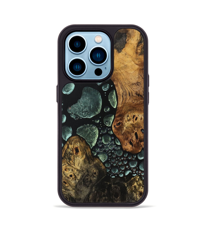 iPhone 14 Pro Wood+Resin Phone Case - Kaelyn (Chameleon, 706675)