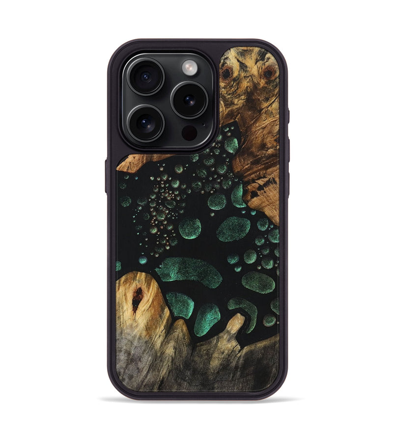 iPhone 15 Pro Wood+Resin Phone Case - Sherlyn (Chameleon, 706679)