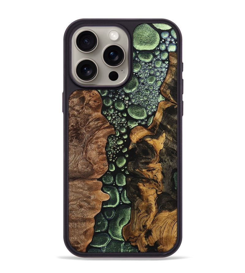 iPhone 15 Pro Max Wood+Resin Phone Case - Matias (Chameleon, 706680)
