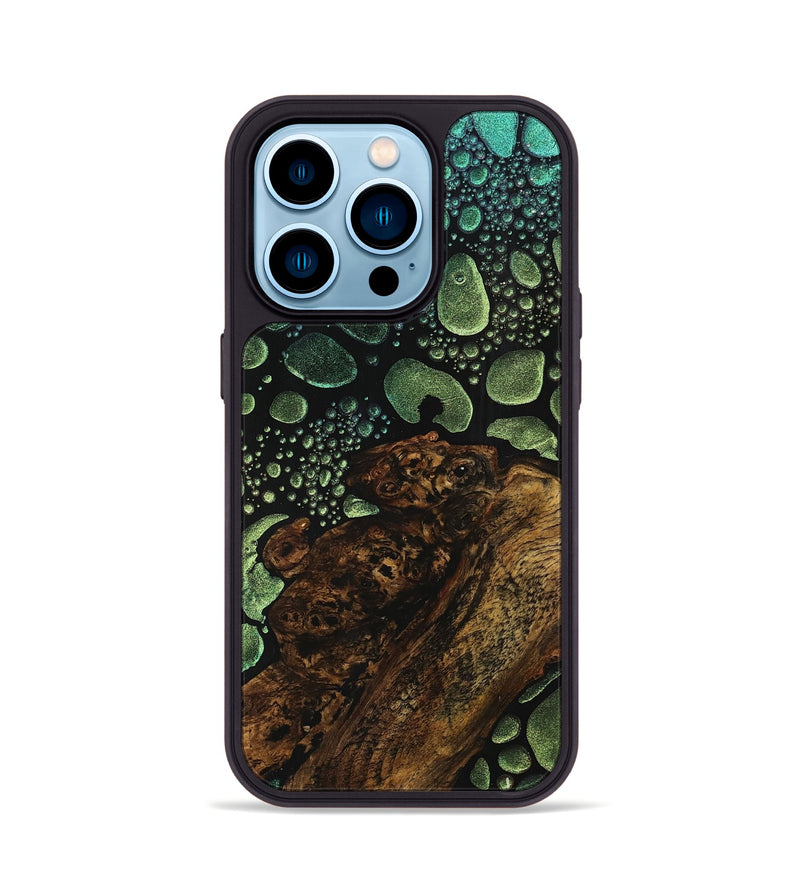iPhone 14 Pro Wood+Resin Phone Case - Kassidy (Chameleon, 706693)