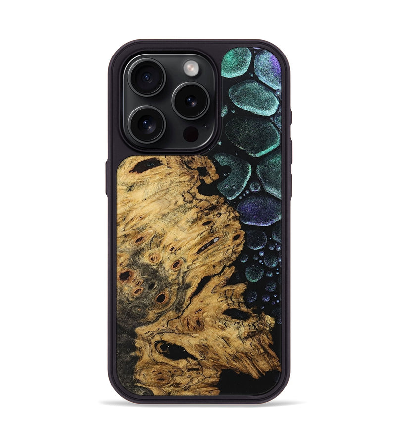 iPhone 15 Pro Wood+Resin Phone Case - Estelle (Chameleon, 706697)