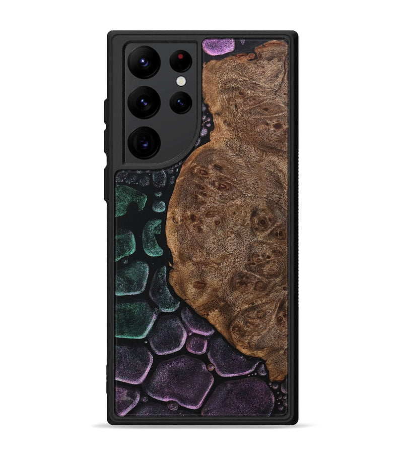 Galaxy S22 Ultra Wood+Resin Phone Case - Toni (Chameleon, 706699)