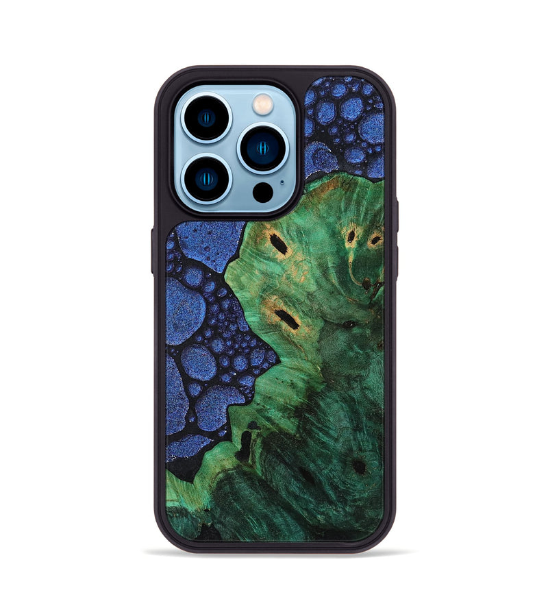 iPhone 14 Pro Wood+Resin Phone Case - Lyla (Chameleon, 706711)
