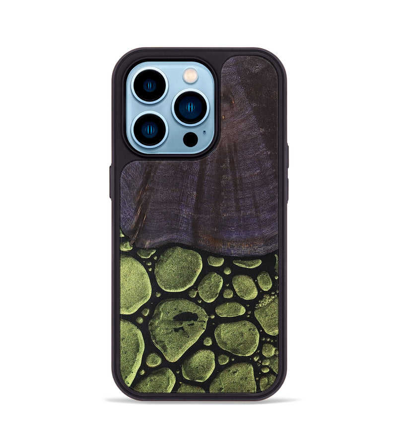 iPhone 14 Pro Wood+Resin Phone Case - Paulette (Chameleon, 706722)