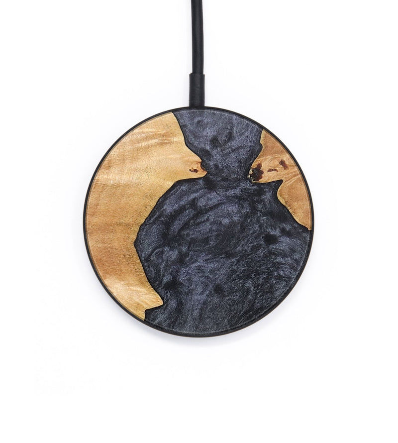 Circle Wood+Resin Wireless Charger - Travis (Pure Black, 706761)