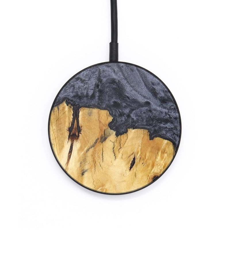 Circle Wood+Resin Wireless Charger - Herman (Pure Black, 706764)