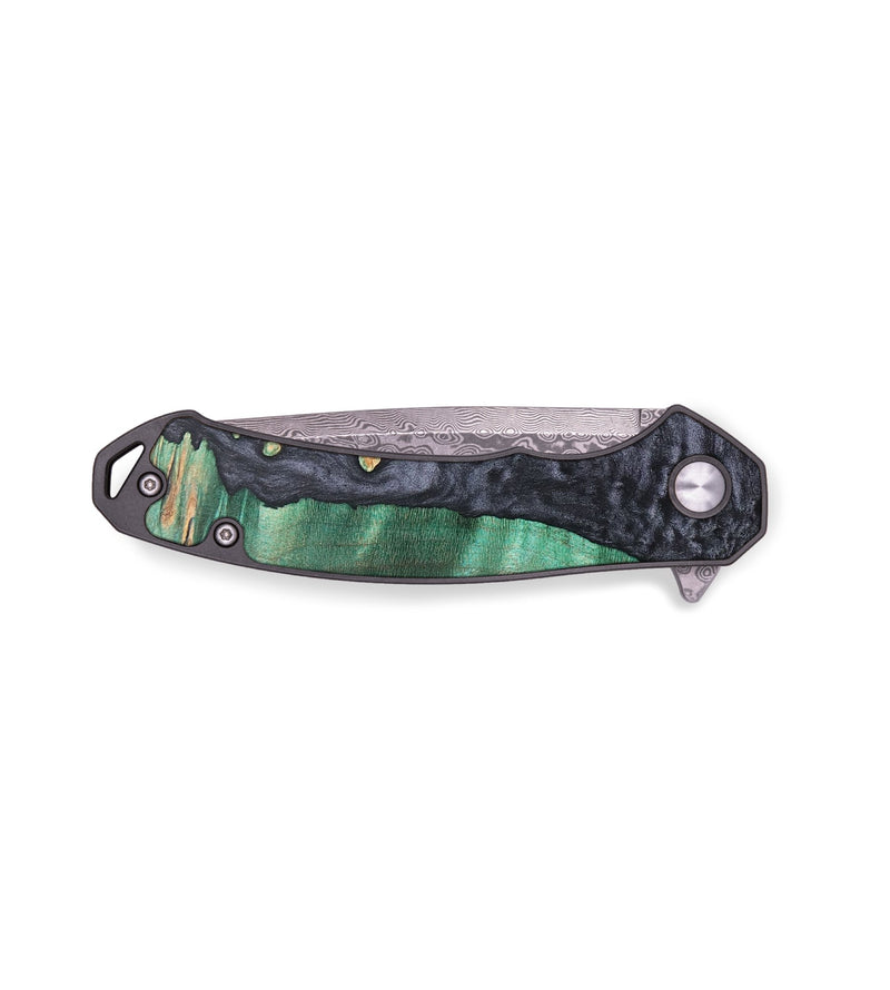 EDC Wood+Resin Pocket Knife - Toni (Pure Black, 706874)