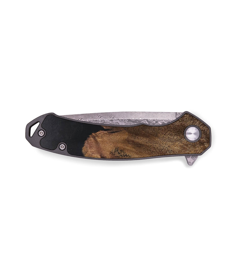 EDC Wood+Resin Pocket Knife - Maci (Pure Black, 706877)