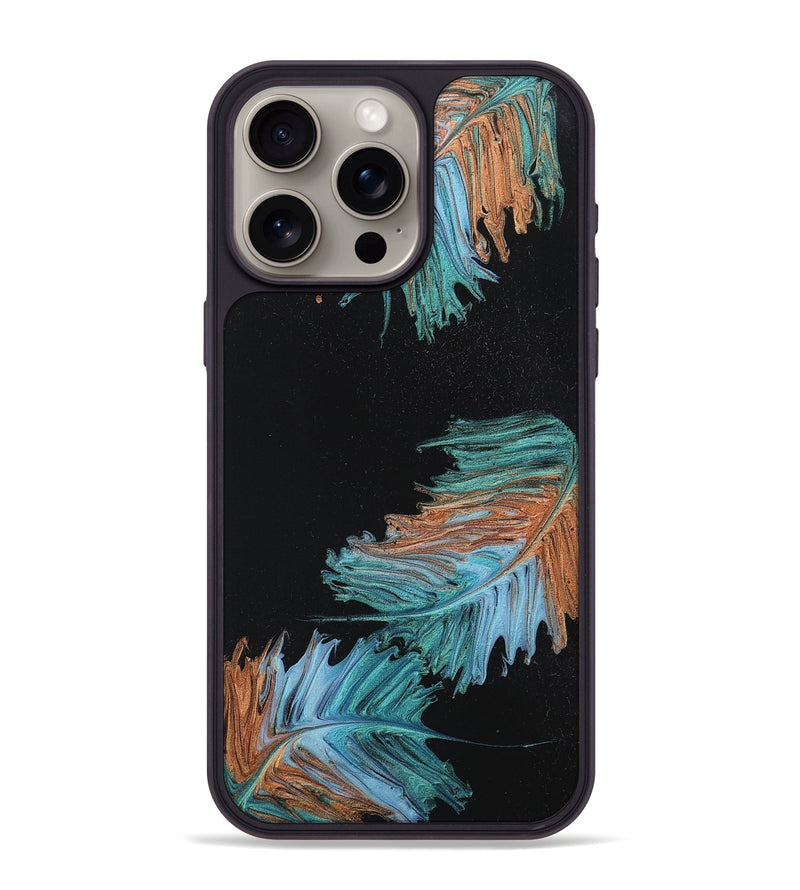 iPhone 15 Pro Max Wood+Resin Phone Case - Daisy (Feather, 707405)