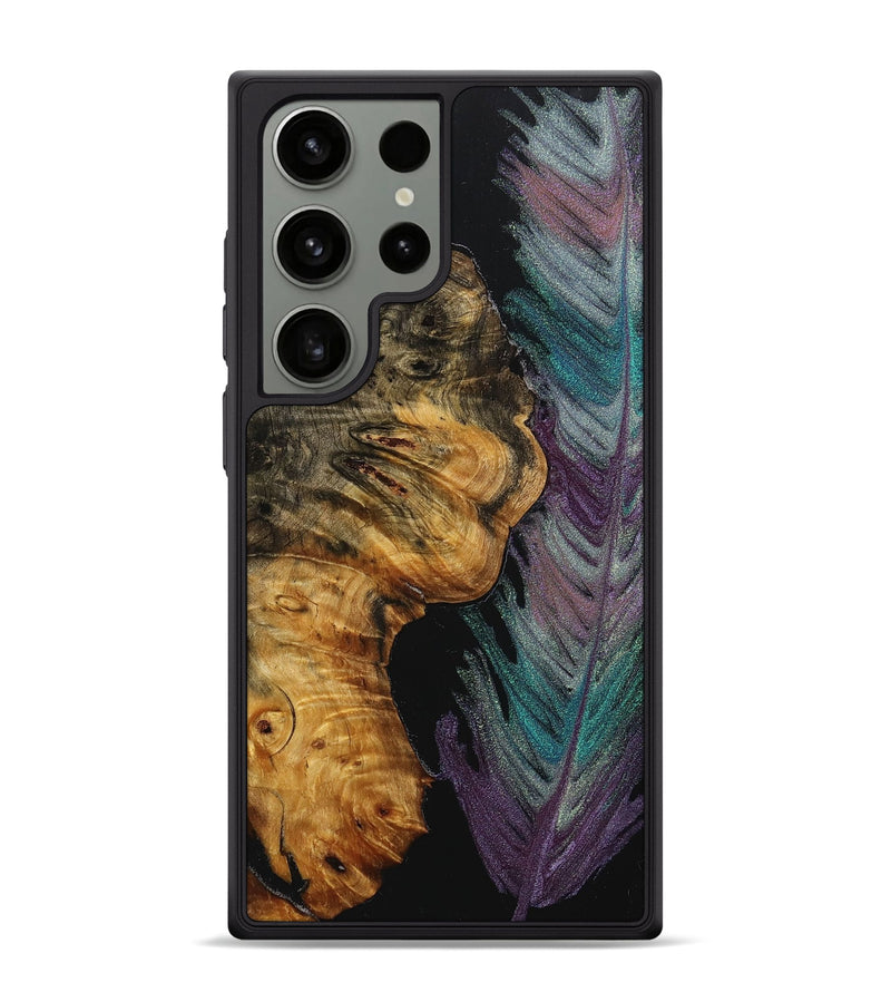 Galaxy S24 Ultra Wood+Resin Phone Case - Gladys (Feather, 707418)