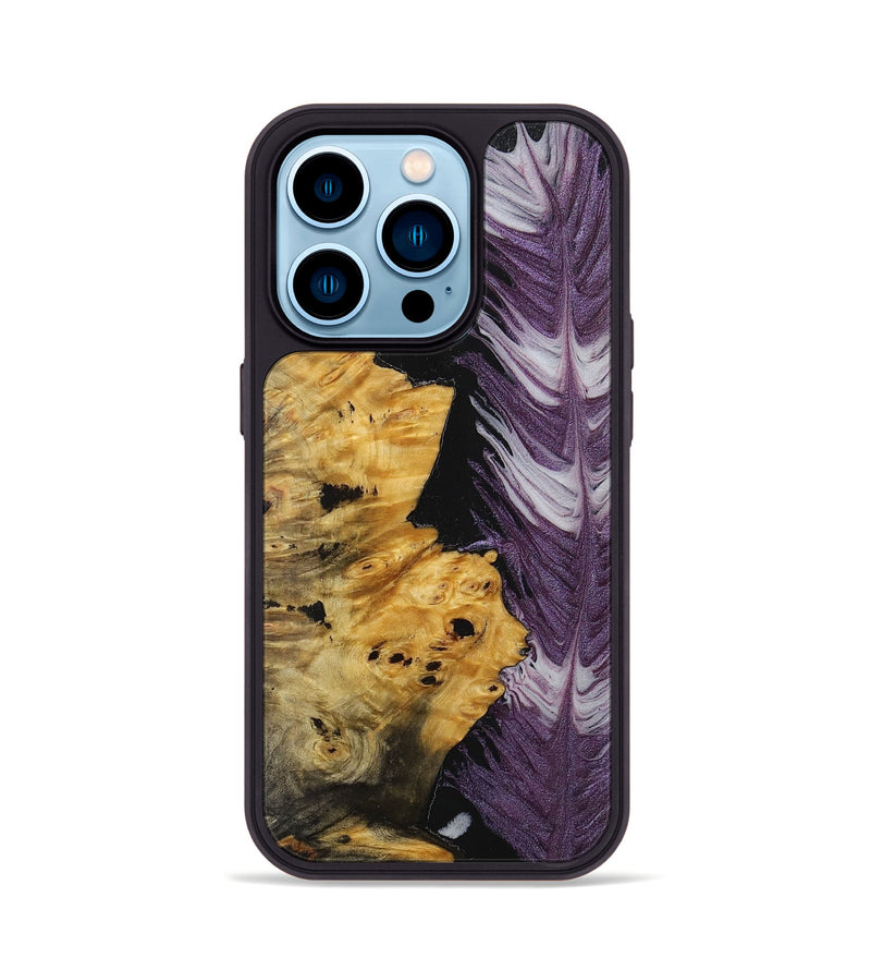 iPhone 14 Pro Wood+Resin Phone Case - Jorge (Feather, 707434)