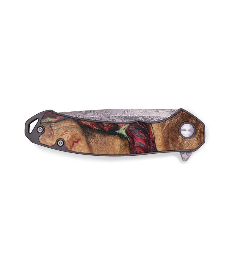 EDC Wood+Resin Pocket Knife - Audrey (Red, 708125)