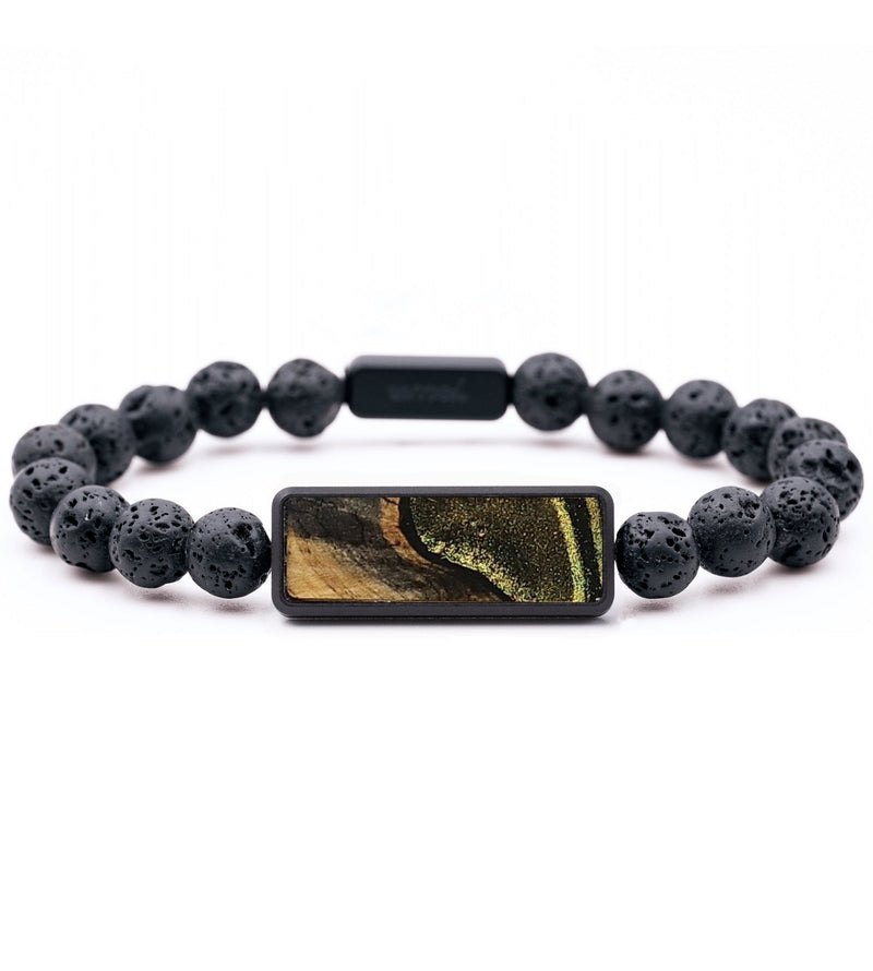 Lava Bead Wood+Resin Bracelet - Joanna (Chameleon, 708614)