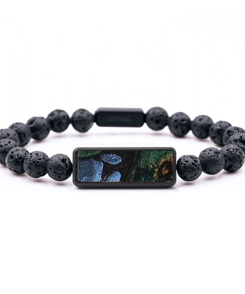Lava Bead Wood+Resin Bracelet - Dorothea (Chameleon, 708616)