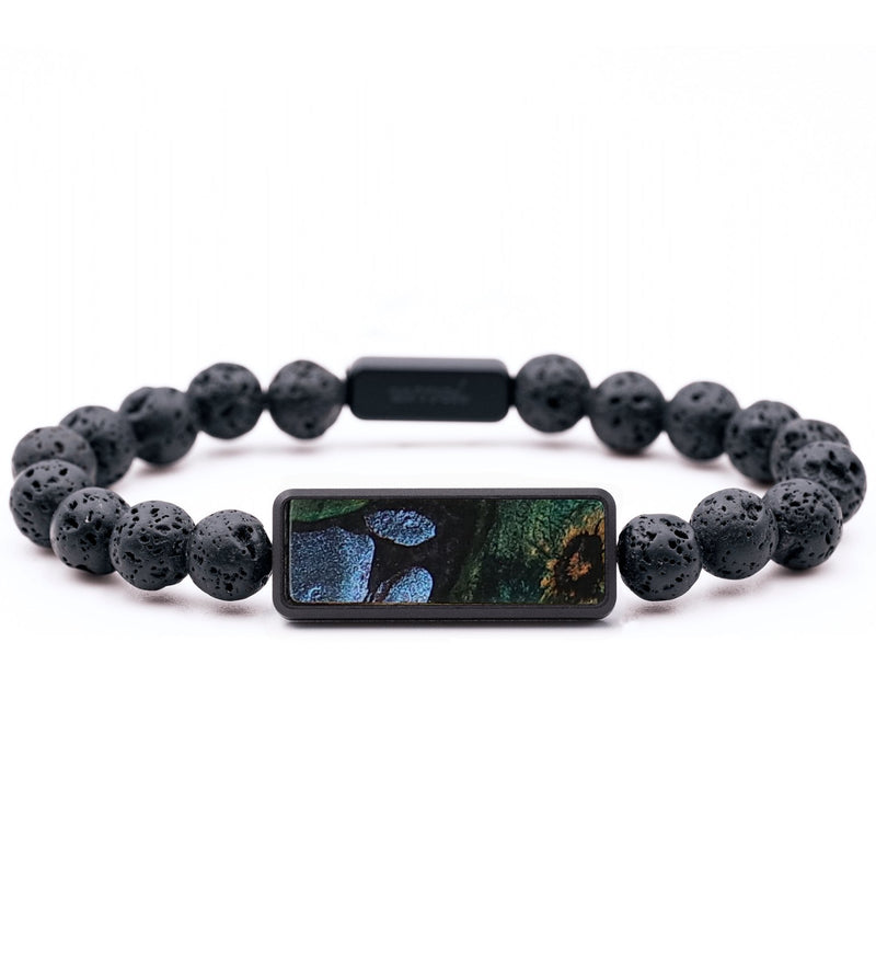 Lava Bead Wood+Resin Bracelet - Dorothea (Chameleon, 708616)