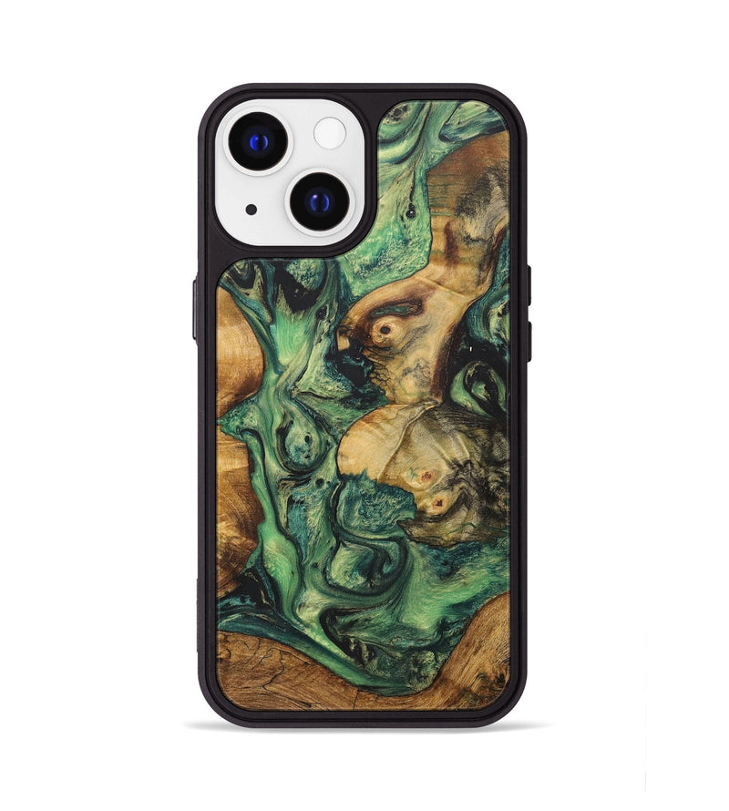 iPhone 13 Wood+Resin Phone Case - Tasha (Watercolor, 709853)