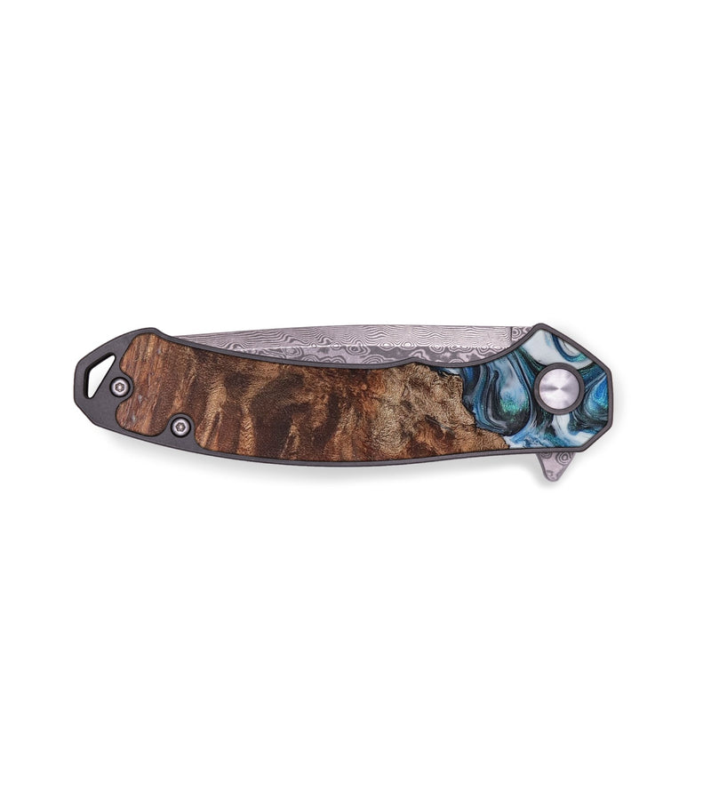 EDC Wood+Resin Pocket Knife - Otto (Blue, 711199)