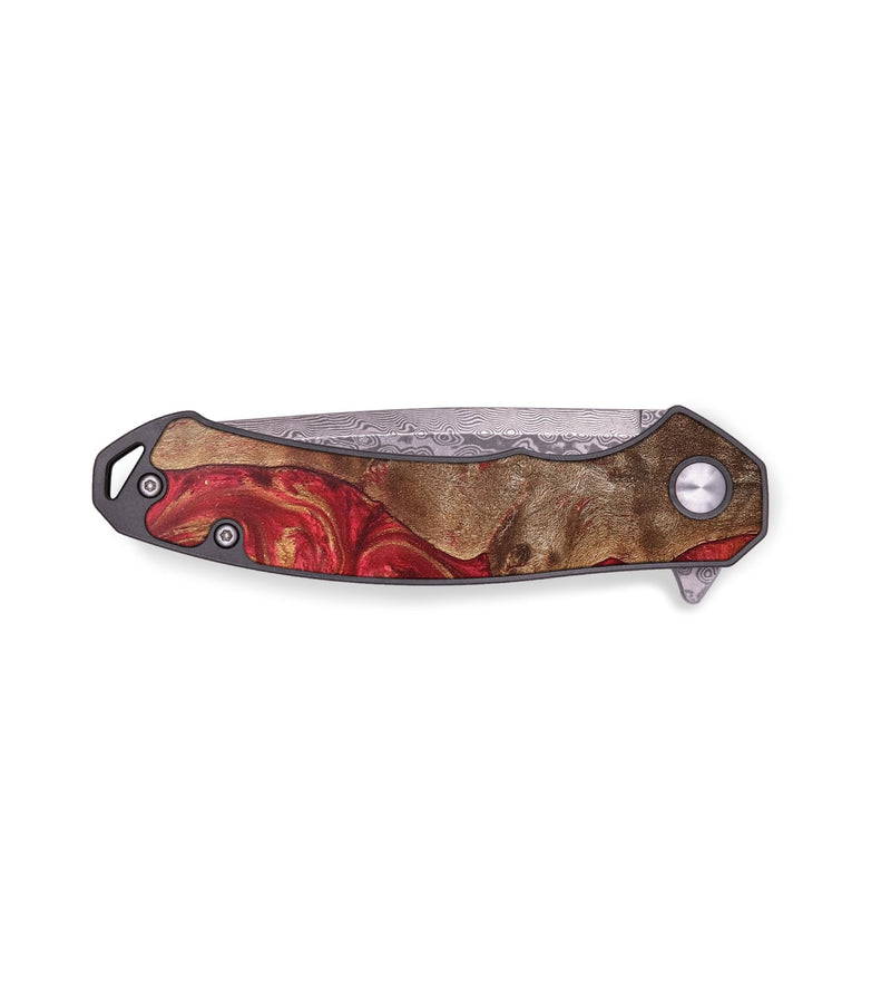 EDC Wood+Resin Pocket Knife - Kenya (Red, 711515)