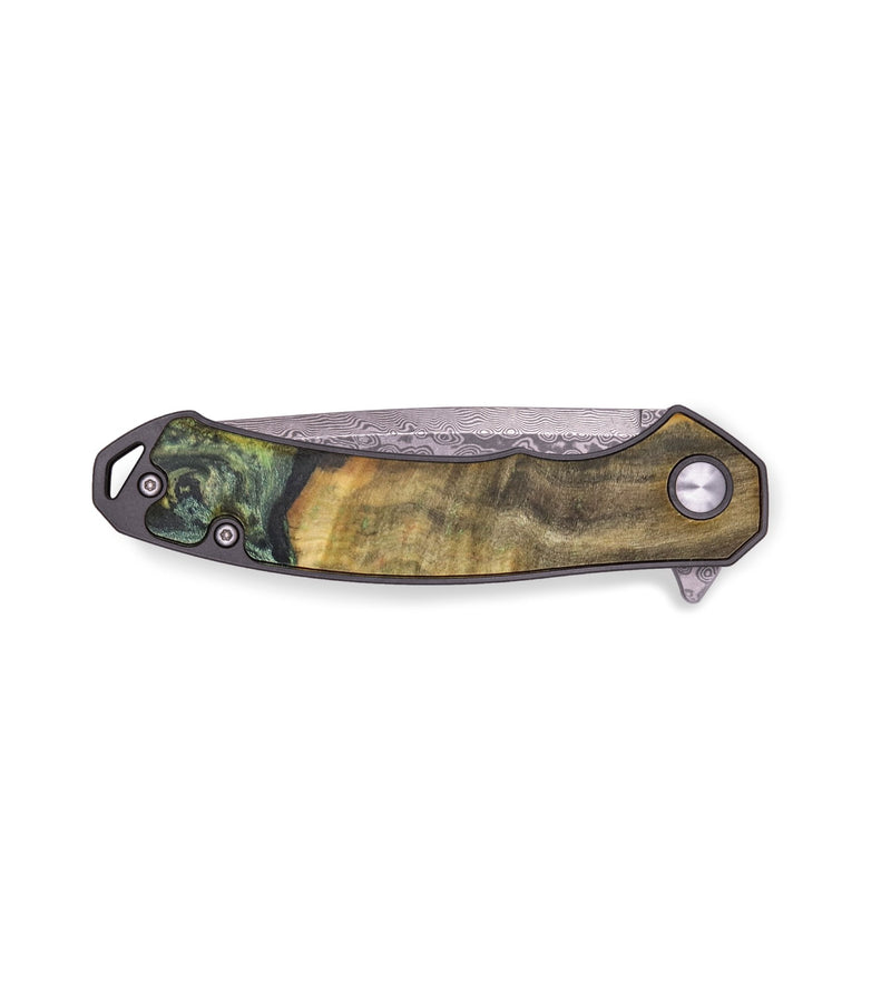 EDC Wood+Resin Pocket Knife - Cohen (Green, 713226)