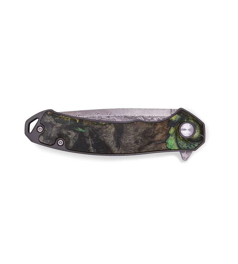 EDC Wood+Resin Pocket Knife - Hattie (Green, 713235)