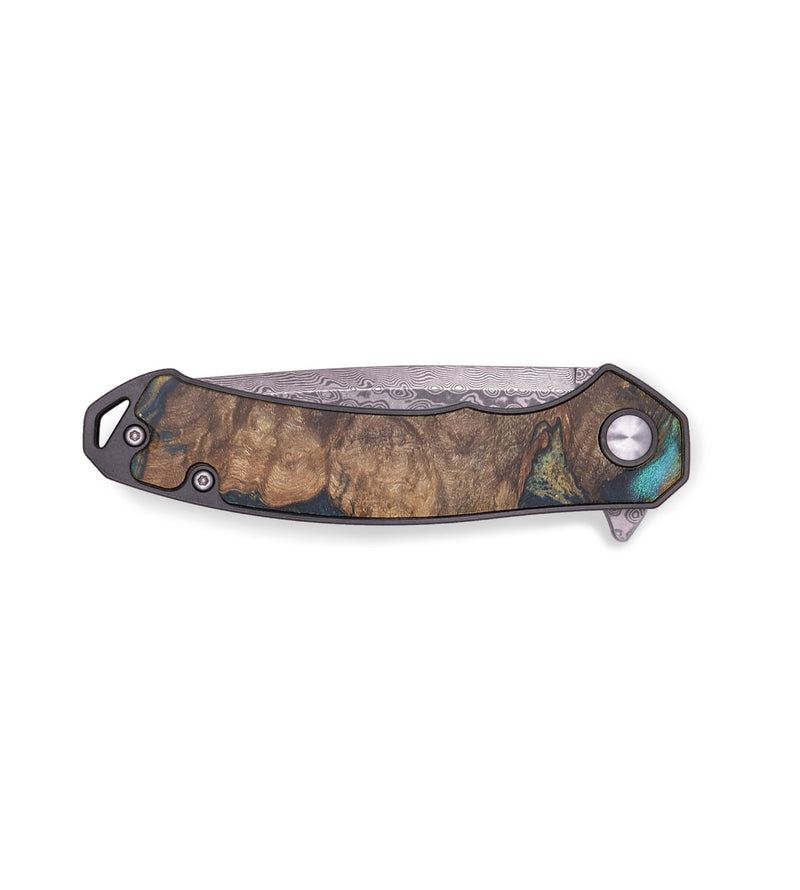 EDC Wood+Resin Pocket Knife - Tami (Green, 713242)