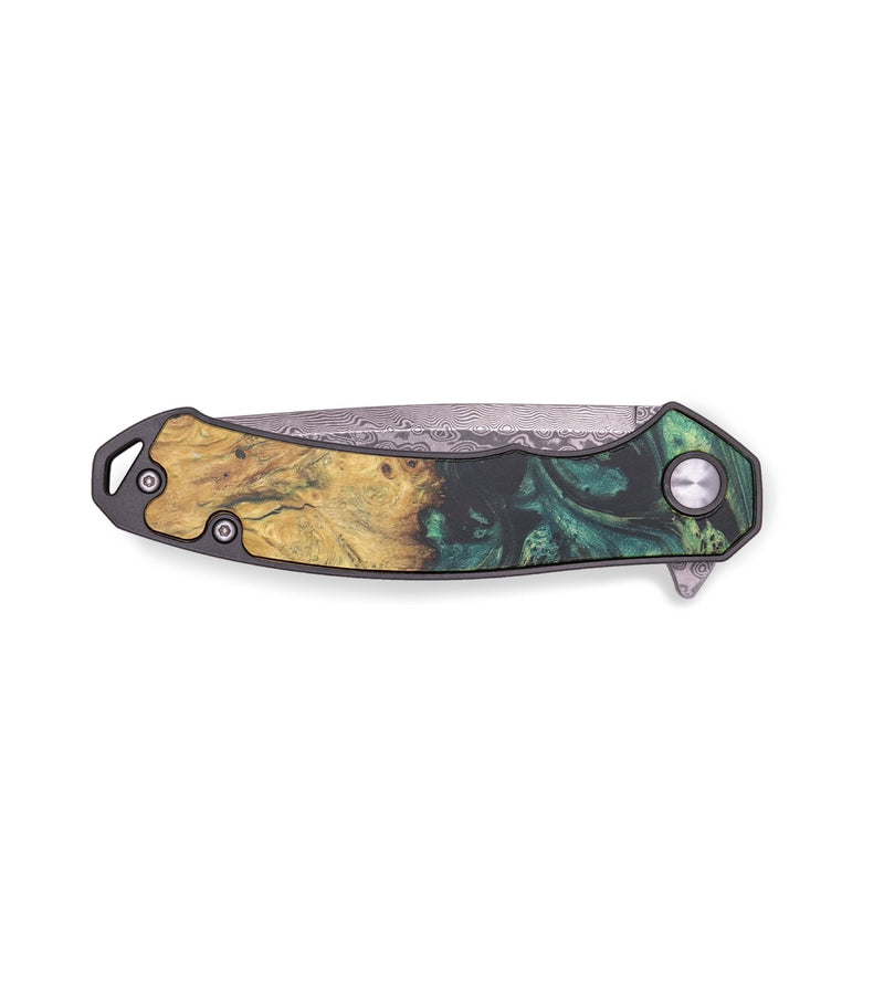 EDC Wood+Resin Pocket Knife - Dulce (Green, 713243)