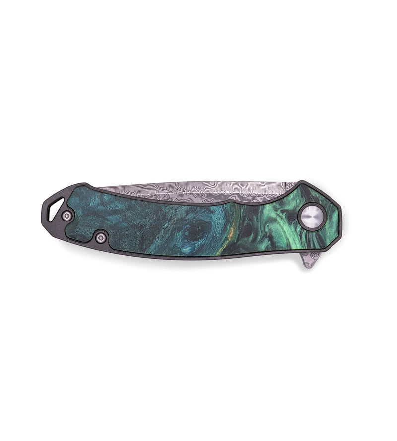 EDC Wood+Resin Pocket Knife - Mallory (Green, 713252)