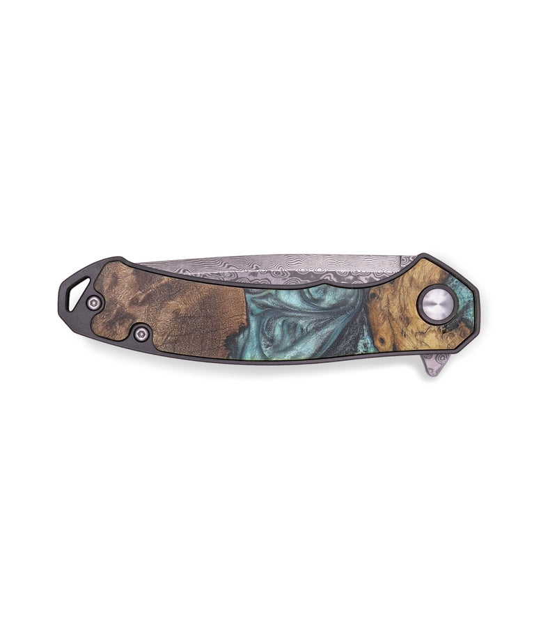 EDC Wood+Resin Pocket Knife - Ryleigh (Green, 713260)