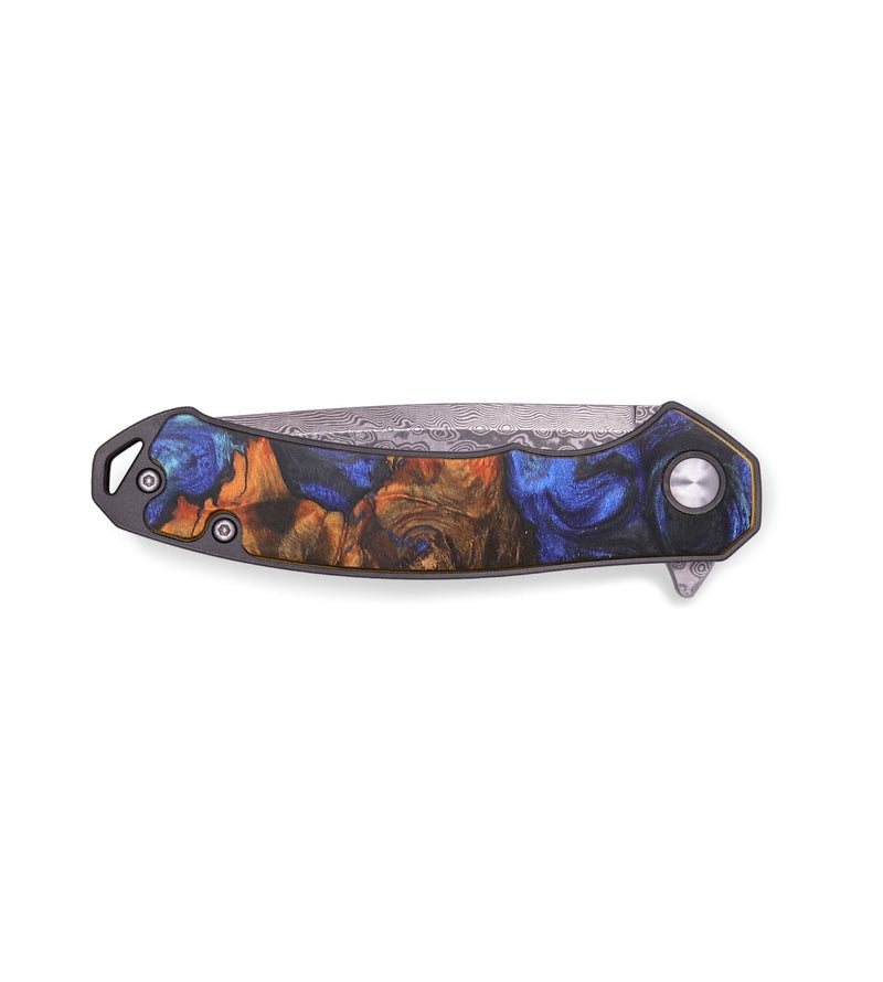 EDC Wood+Resin Pocket Knife - Dewey (Blue, 713535)