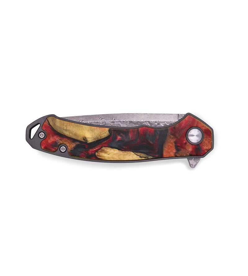 EDC Wood+Resin Pocket Knife - Theresa (Red, 713555)