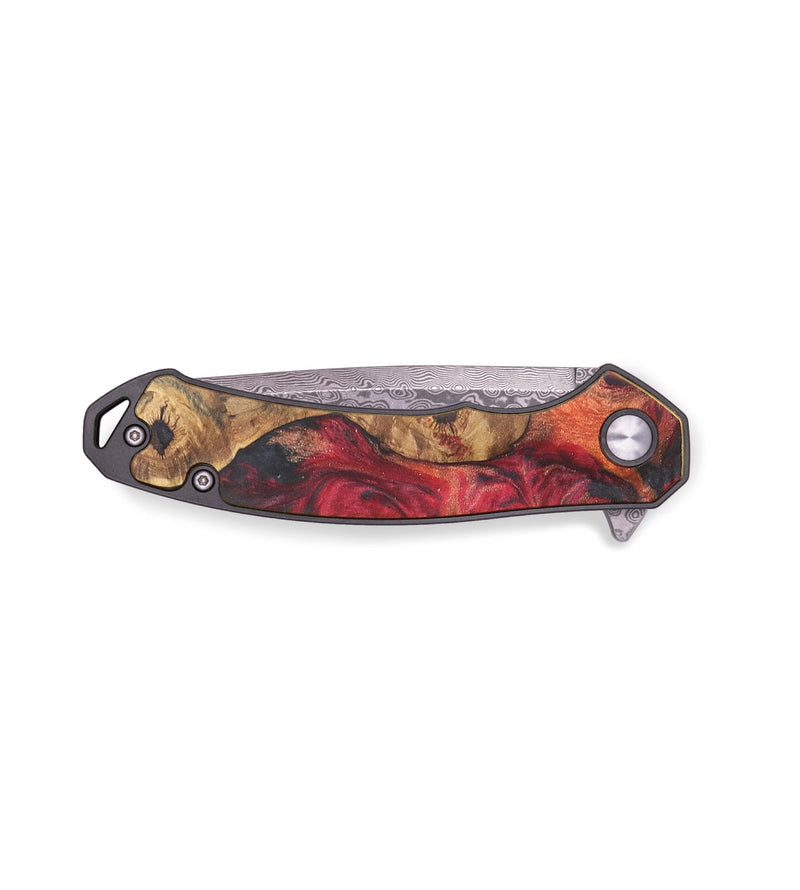EDC Wood+Resin Pocket Knife - Tyrone (Red, 713556)