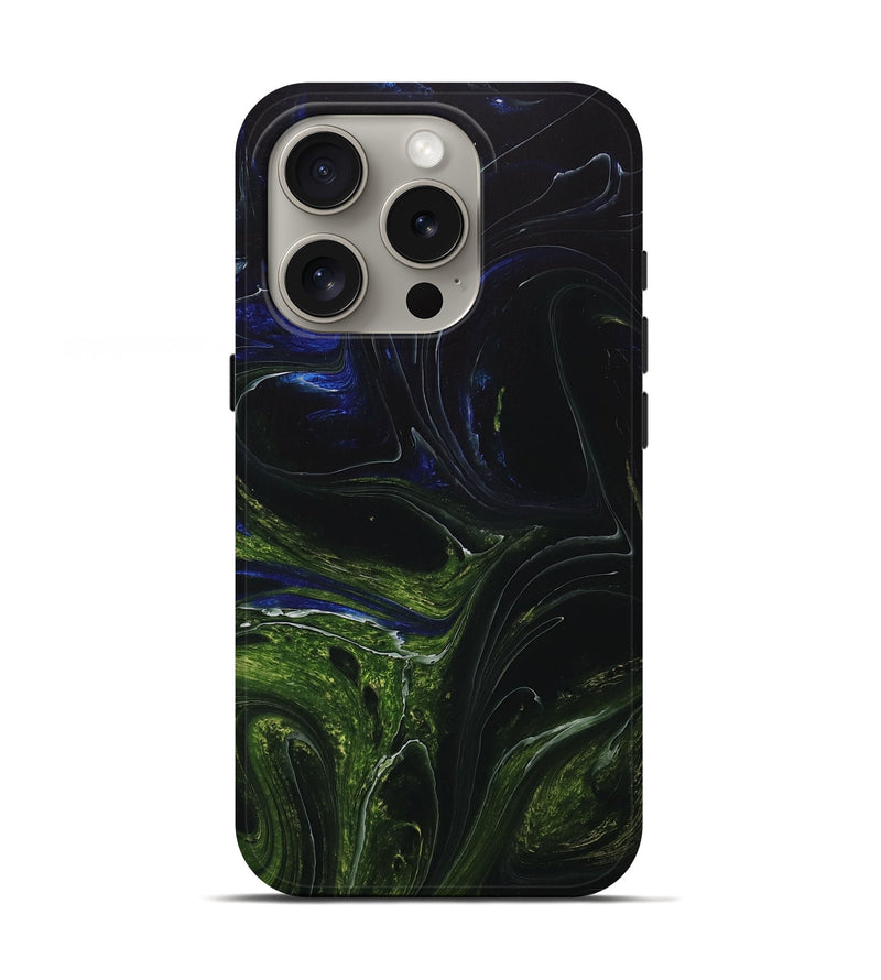 iPhone 16 Pro ResinArt Live Edge Phone Case - Nyla (Pure Black, 713627)