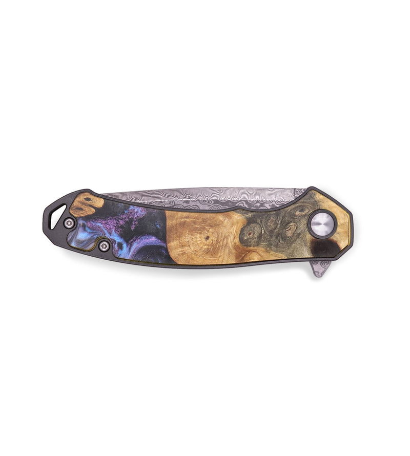 EDC Wood+Resin Pocket Knife - Velma (Purple, 713757)