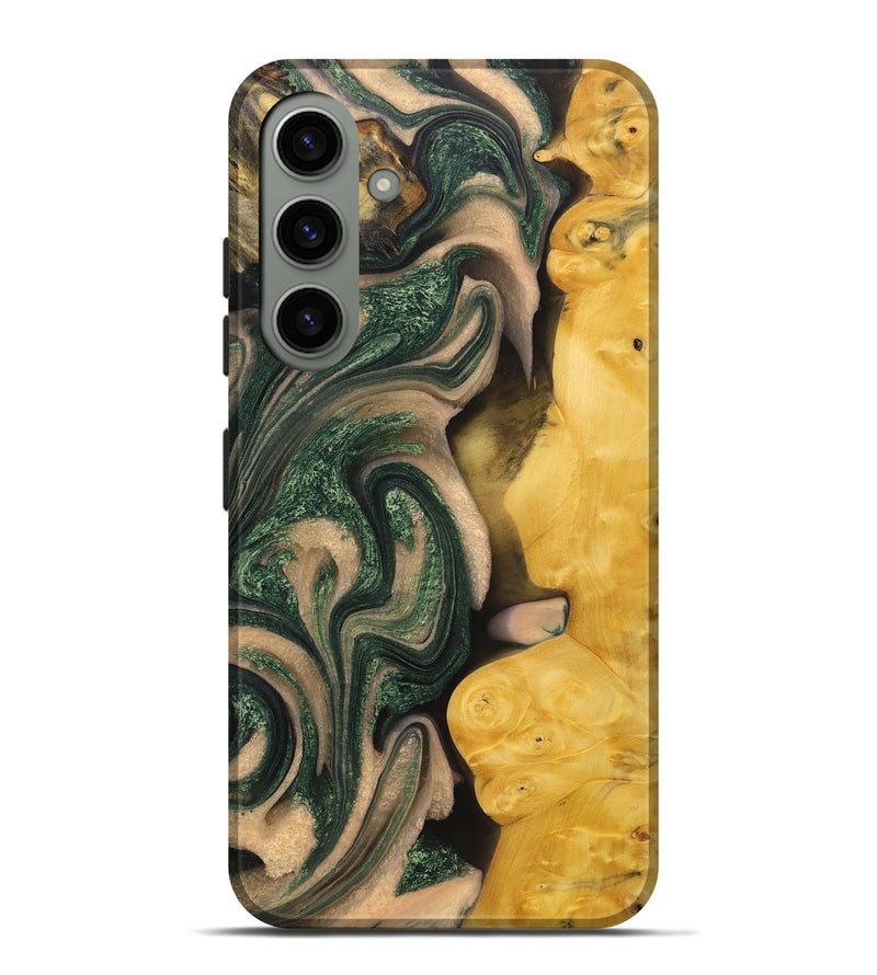Galaxy S24 Plus Wood+Resin Live Edge Phone Case - Enzo (Green, 714694)