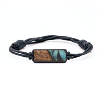 Classic Wood+Resin Bracelet Kyleigh (Blue, 714744) Carved